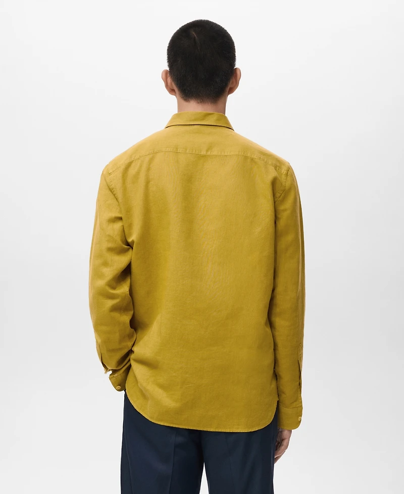 Mango Men's Pocket Linen Shirt