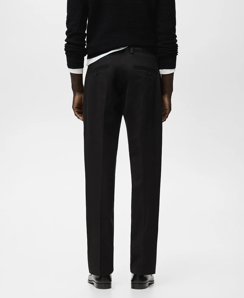Mango Men's Regular-Fit Cotton Pants