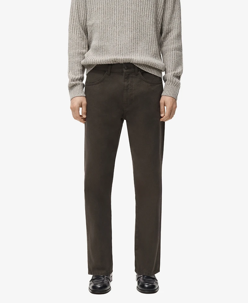 Mango Men's Regular Fit Cotton Jeans