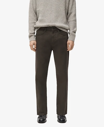 Mango Men's Regular Fit Cotton Jeans