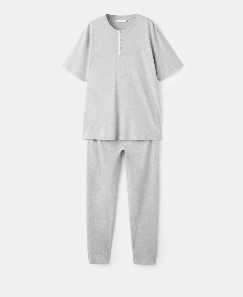 Mango Men's Long Cotton Pajama Pack
