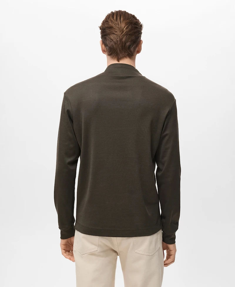Mango Men's Perkins Neck Long-Sleeved T-Shirt