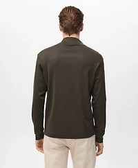 Mango Men's Perkins Neck Long-Sleeved T-Shirt