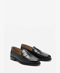 Mango Men's Leather Penny Loafers