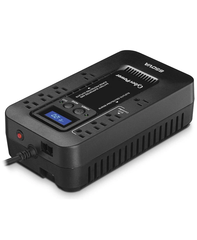 CyberPower Ecologic EC650LCD Compact 8 Outlets 650VA 390W Ups with Multifunction Lcd Panel, Eco Mode