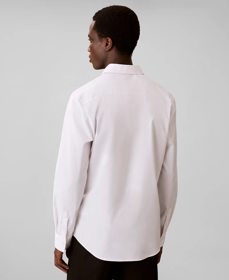 Calvin Klein Men's Stretch Striped Slim-Fit Dress Shirt