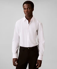 Calvin Klein Men's Stretch Striped Slim-Fit Dress Shirt