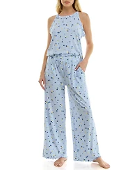 Roudelain Women's High Neck Tank Top & Pants, 2-Piece Set