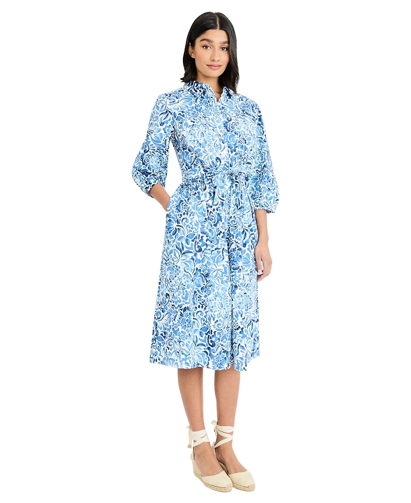 Maggy London Women's Balloon-Sleeve Shirt Dress
