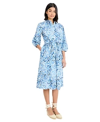 Maggy London Women's Balloon-Sleeve Shirt Dress
