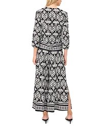 Sam & Jess Women's V-Neck Printed Top