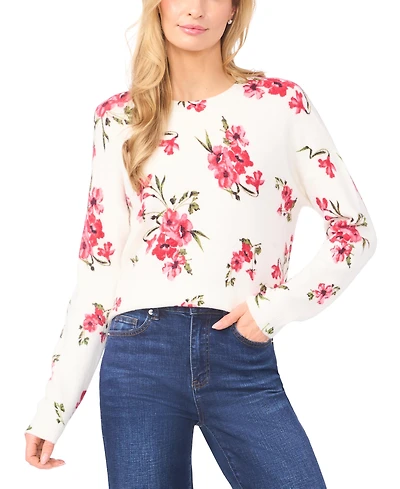 CeCe Women's Crewneck Long-Sleeve Sweater