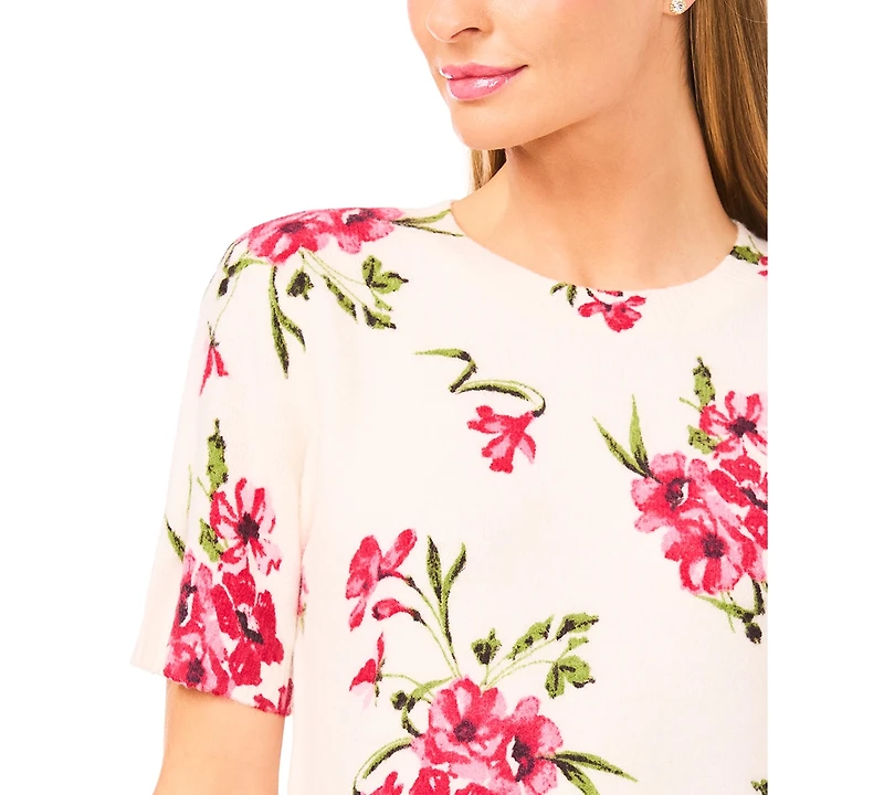 CeCe Women's Crewneck Short-Sleeve Top