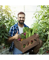 Yigii Wooden Storage Crates for Farm & Home Use