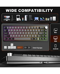 Lofree AL68 wireless mechanical keyboard, 60% layout w/ knob, Cnc aluminum, hot-swappable, Rgb, Bt/2.4G/Usb-c