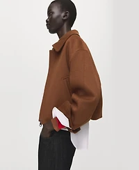 Mango Women's Shirt Collar Wool Jacket