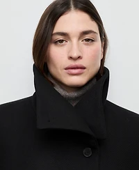 Mango Women's Belted Manteco Wool Coat