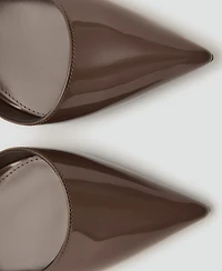 Mango Women's Asymmetrical Patent Leather Court Shoes