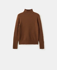 Mango Women's Perkins Collar and Buttoned Cuffs Sweater