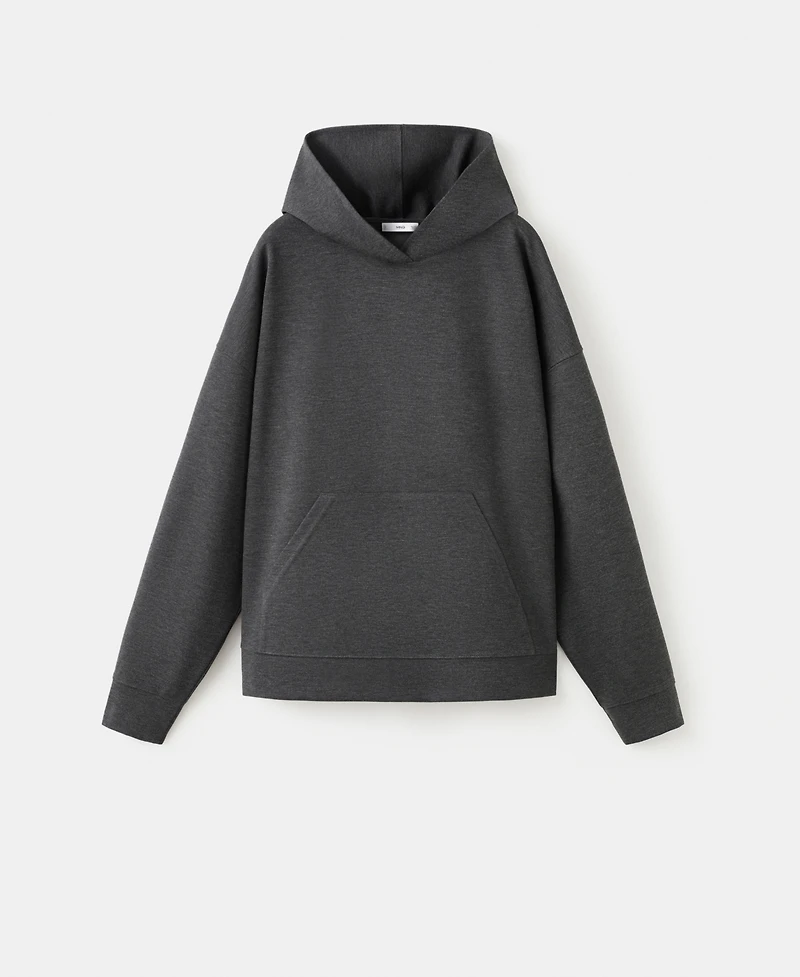 Mango Women's Hood Speckled Knitted Sweater