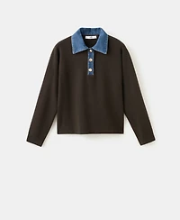 Mango Women's Combined Shirt-Collar Sweater