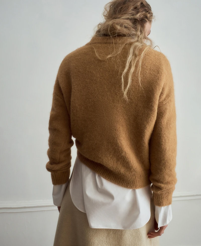 Mango Women's Alpaca-Blend Crew-Neck Sweater