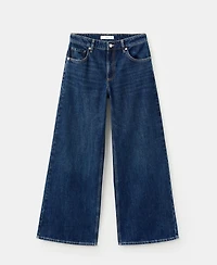 Mango Women's Low-Rise Wide-Leg Jeans