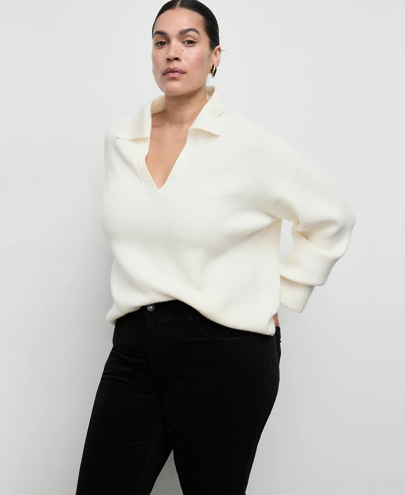 Mango Women's Velvet Flared Jeans