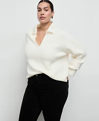 Mango Women's Velvet Flared Jeans