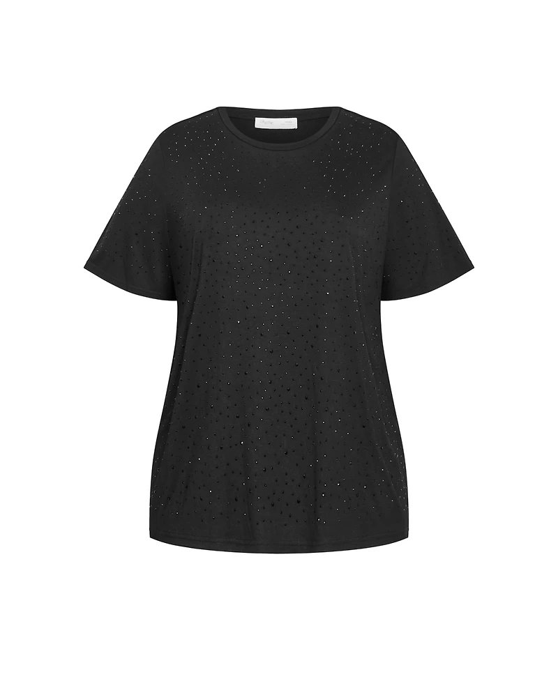 City Chic Women's Plus Blinged Up Tee
