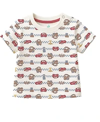 Disney Baby Boys' Cars T-Shirt & Shortall, 2-Piece Set