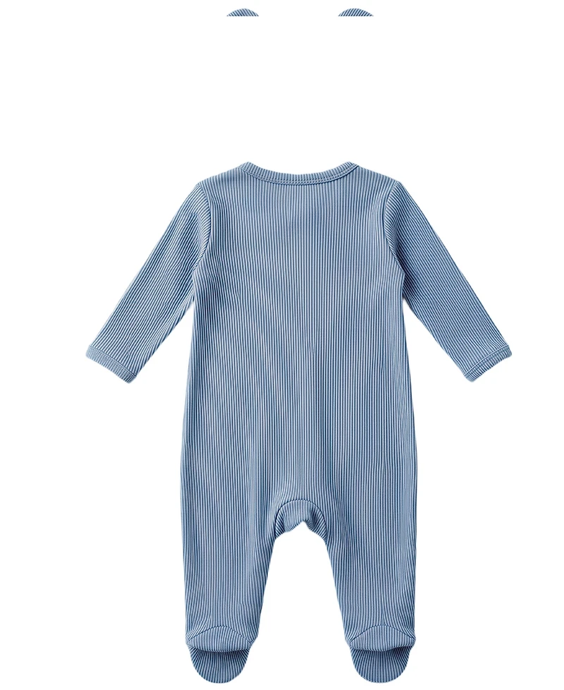 Disney Baby Boys' Mickey Mouse Ribbed Sleep and Play Coverall