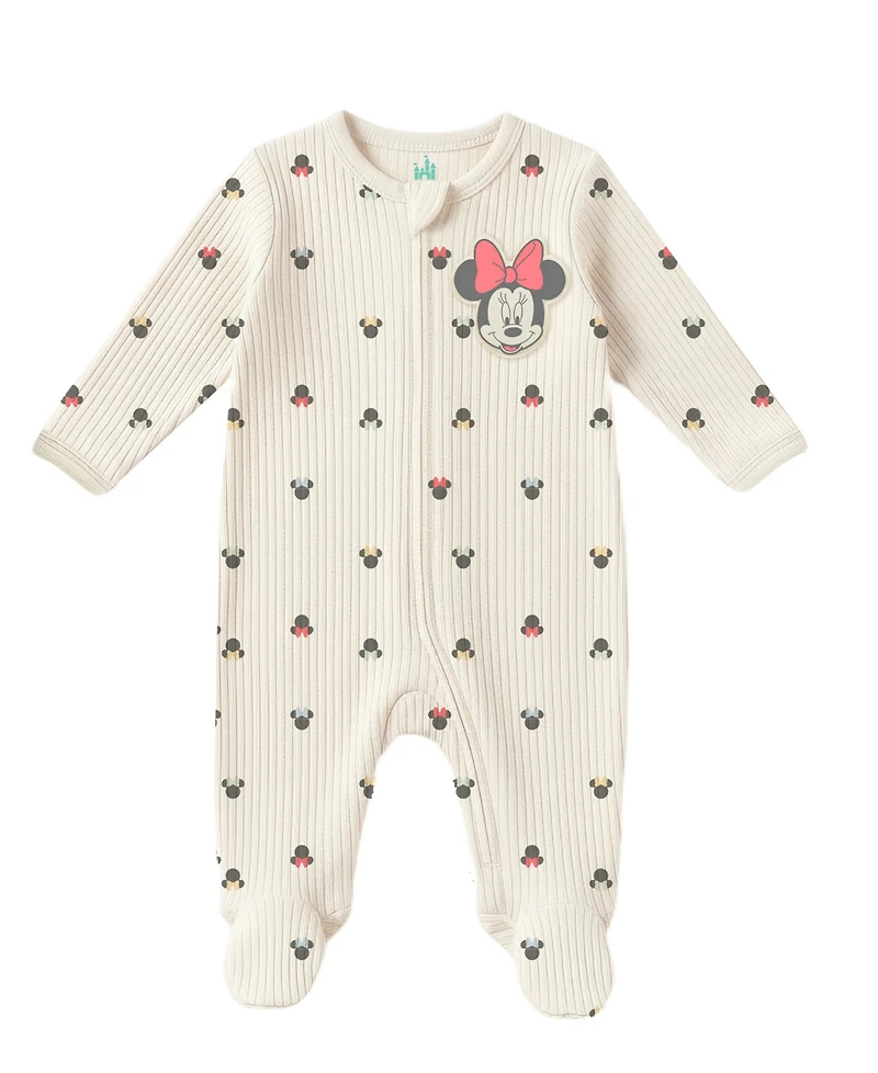 Disney Baby Girls' Minnie Mouse Sleep and Play & Bow Headband, 2-Piece Set