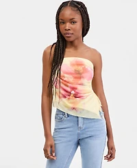 Madden Girl Juniors' Hibiscus Mesh Tube Top