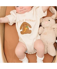 Draft - Sweet Wink Baby Boys Bunny Patch Easter Short Sleeve Romper