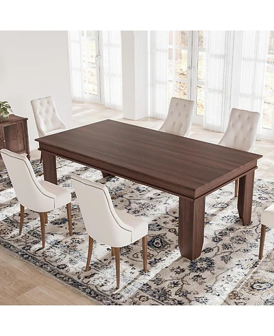 Gaomon Kitchen Table Farmhouse Dining Table for 6-8 People 71in Long Brown Kitchen Tables