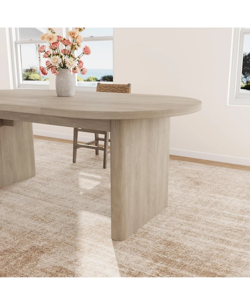 Gaomon Kitchen Table 70 Oval Dining Table for 6 to 8 People Long Large Kitchen Table for Dining Room, Home Office, Living Room