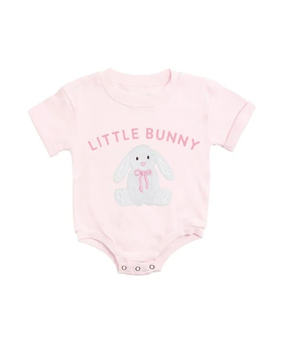 Sweet Wink Baby Girls Little Bunny Patch Easter Short Sleeve Romper