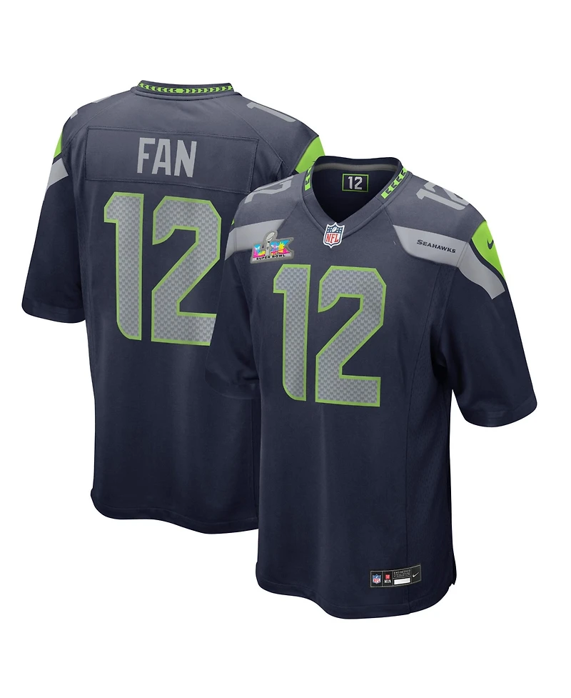 Nike Men's 12s Navy Seattle Seahawks Super Bowl Lx Game Jersey