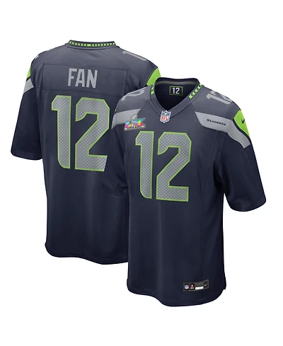 Nike Men's 12s Navy Seattle Seahawks Super Bowl Lx Game Jersey