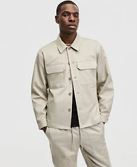 Mode of One Men's Relaxed-Fit Twill Shirt Jacket, Macy's Exclusive