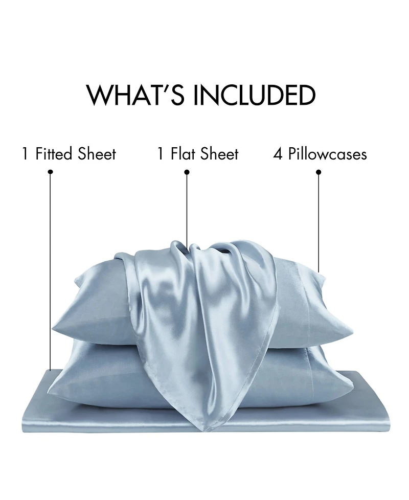Madison Park Essentials Satin 6-Pc. Sheet Set