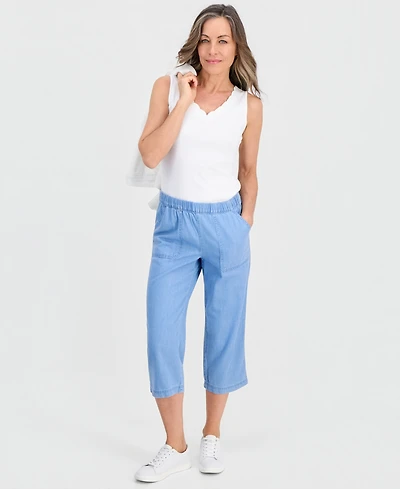 Style & Co Women's Petite Mid-Rise Pull-On Capri Pants, Exclusively at Macy's