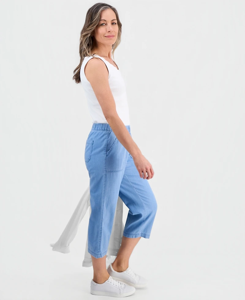Style & Co Women's Petite Mid-Rise Pull-On Capri Pants, Exclusively at Macy's