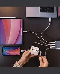 Verbatim 32202 100 Watts 4-Port GaN Wall Charger - Black/Gray