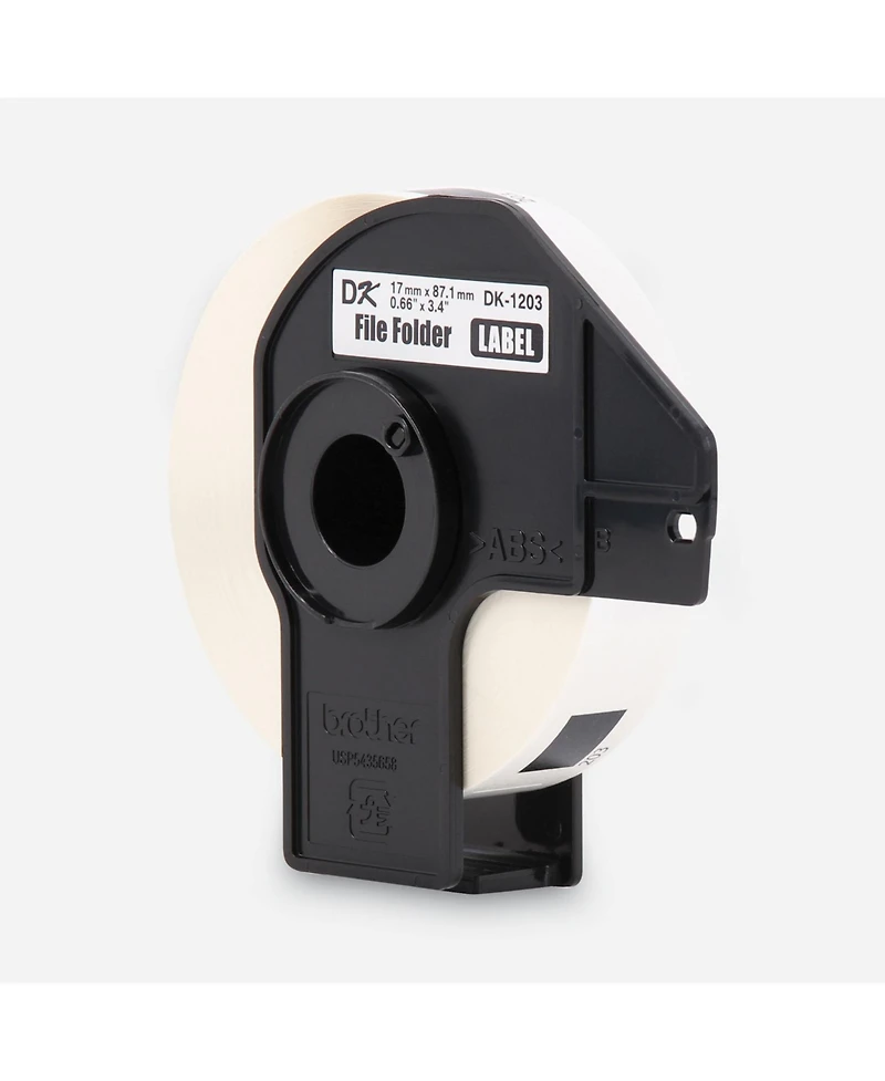 Brother DK1203 0.66 in. x 3.4 in. Die-Cut File Folder Labels - White (1-Roll