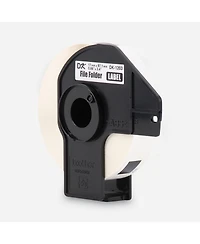 Brother DK1203 0.66 in. x 3.4 in. Die-Cut File Folder Labels - White (1-Roll