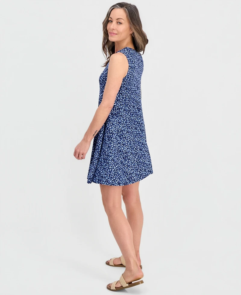 Style & Co Petite Printed Knit Sleeveless Flip Flop Dress, Macy's Exclusive