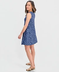Style & Co Petite Printed Knit Sleeveless Flip Flop Dress, Macy's Exclusive