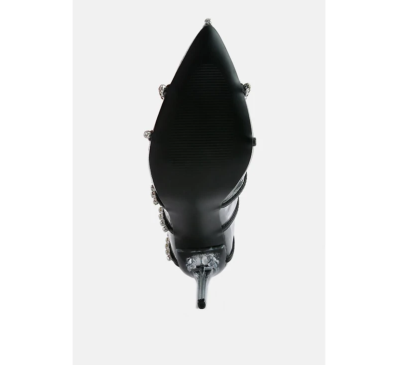 Diamante Clear Stiletto Heel Pumps